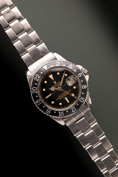 1962 Rolex 1675 Gilt Chapter Ring -unpolished Black Charcoal Insert