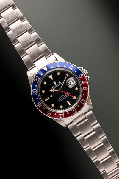 1986 Rolex 16750 Pumpkin Pepsi GMT With Papers - Unpolished