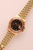 1984 Rolex 16758 Root beer Nipple Dial Yellow Gold GMT