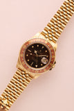 1984 Rolex 16758 Root beer Nipple Dial Yellow Gold GMT