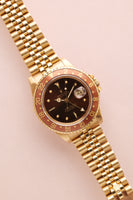 1984 Rolex 16758 Root beer Nipple Dial Yellow Gold GMT