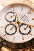 1993 Rolex 16528 Zenith Yellow Gold White Dial Daytona