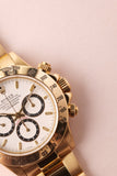 1993 Rolex 16528 Zenith Yellow Gold White Dial Daytona