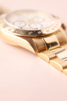 1993 Rolex 16528 Zenith Yellow Gold White Dial Daytona