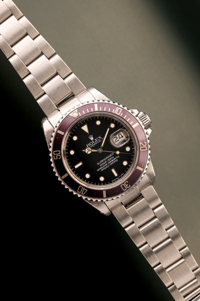 1984 Rolex 16800 Lavender Insert Submariner Box & Papers