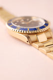 1991 Rolex 16618 Violet Dial Yellow Gold Submariner
