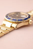 1991 Rolex 16618 Violet Dial Yellow Gold Submariner