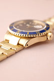 1991 Rolex 16618 Violet Dial Yellow Gold Submariner