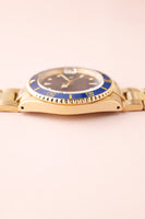 1991 Rolex 16618 Violet Dial Yellow Gold Submariner