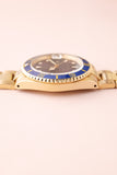 1991 Rolex 16618 Violet Dial Yellow Gold Submariner