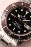 1984 Rolex 16800 Lavender Insert Submariner Box & Papers
