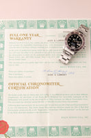 1984 Rolex 16800 Lavender Insert Submariner Box & Papers