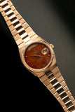 1979 Rolex 19018 Wood Dial Yellow Gold Oysterquartz Day-Date