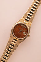 1979 Rolex 19018 Wood Dial Yellow Gold Oysterquartz Day-Date