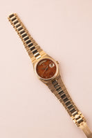 1979 Rolex 19018 Wood Dial Yellow Gold Oysterquartz Day-Date