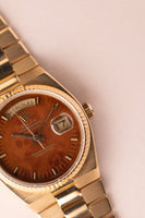 1979 Rolex 19018 Wood Dial Yellow Gold Oysterquartz Day-Date