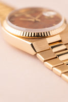 1979 Rolex 19018 Wood Dial Yellow Gold Oysterquartz Day-Date