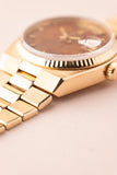 1979 Rolex 19018 Wood Dial Yellow Gold Oysterquartz Day-Date
