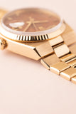 1979 Rolex 19018 Wood Dial Yellow Gold Oysterquartz Day-Date