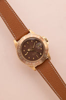 1972 Rolex 1675 Yellow Gold Root-Beer GMT Leather Strap