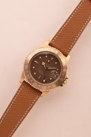 1972 Rolex 1675 Yellow Gold Root-Beer GMT Leather Strap