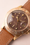 1972 Rolex 1675 Yellow Gold Root-Beer GMT Leather Strap