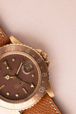 1972 Rolex 1675 Yellow Gold Root-Beer GMT Leather Strap