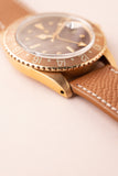 1972 Rolex 1675 Yellow Gold Root-Beer GMT Leather Strap