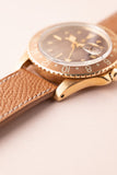 1972 Rolex 1675 Yellow Gold Root-Beer GMT Leather Strap