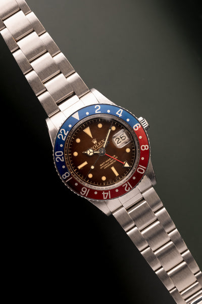 1957 Rolex 6542 Tropical Service Gilt Chapter-Ring GMT
