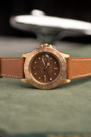 1972 Rolex 1675 Yellow Gold Root-Beer GMT Leather Strap