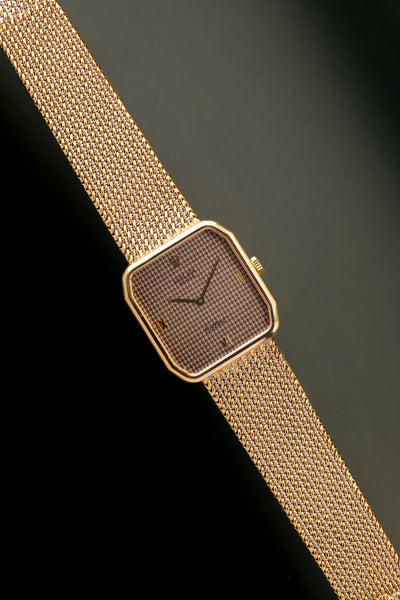 1980 Rolex 4349 Yellow Gold Houndstooth Cellini