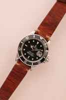 1985 Rolex 16800 Submariner on leather strap
