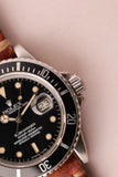 1985 Rolex 16800 Submariner on leather strap