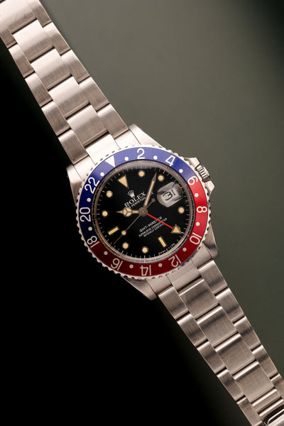 1986 Rolex 16750 Gloss Dial Pepsi GMT - Unpolished