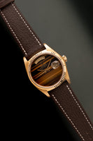 1978 Rolex 18038 Yellow Gold Tiger Eye Stone Dial Day-Date Unpolished