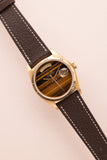 1978 Rolex 18038 Yellow Gold Tiger Eye Stone Dial Day-Date Unpolished