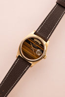 1978 Rolex 18038 Yellow Gold Tiger Eye Stone Dial Day-Date Unpolished