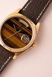 1978 Rolex 18038 Yellow Gold Tiger Eye Stone Dial Day-Date Unpolished