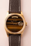 1978 Rolex 18038 Yellow Gold Tiger Eye Stone Dial Day-Date Unpolished