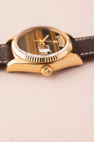1978 Rolex 18038 Yellow Gold Tiger Eye Stone Dial Day-Date Unpolished