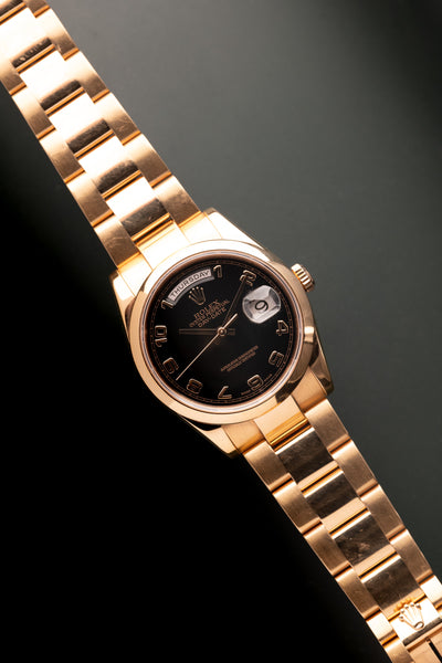 2000 Rolex 118205 Rose Gold Day-Date on Oyster - Full Set