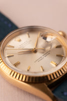 1964 Rolex 1601 Yellow Gold Date-Just On Leather Strap