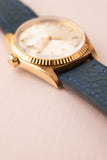 1964 Rolex 1601 Yellow Gold Date-Just On Leather Strap