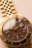 1970 Rolex 1675 Yellow Gold Root-beer Nipple Dial GMT
