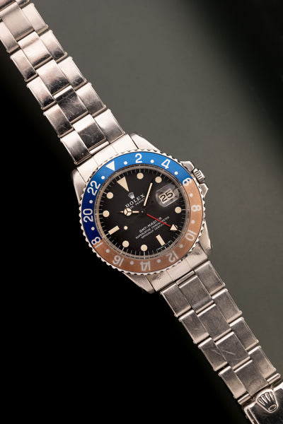 1972 Rolex 1675 MK II Matte Dial Faded Pepsi GMT - Full Set - Unpolished