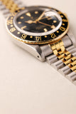 1984 Rolex 16753 Two-Tone Black Nipple Dial GMT