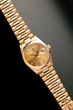 1987 Rolex 18038 Yellow Gold Diamond Dial Day-Date