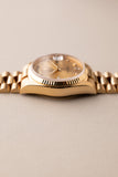 1987 Rolex 18038 Yellow Gold Diamond Dial Day-Date