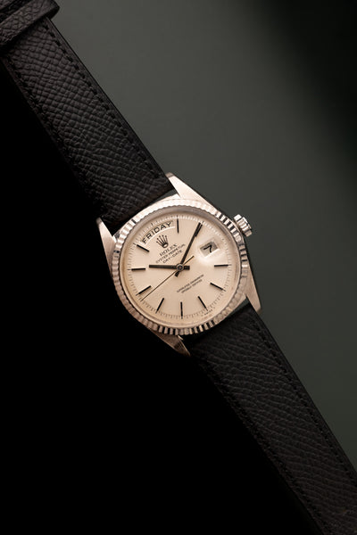 1967 Rolex 1803 White Gold Day-Date On Leather Strap